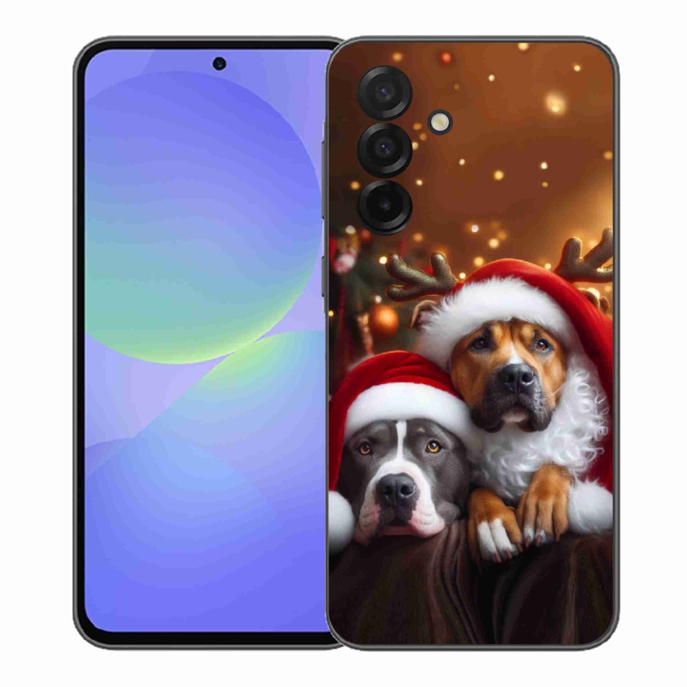 Gél borítás mmCase Samsung Galaxy A37 5G - Karácsonyi kutyák