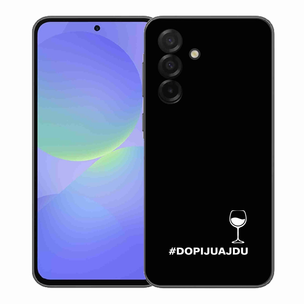 Gél borítás mmCase Samsung Galaxy A37 5G - bor motívum fekete háttérrel