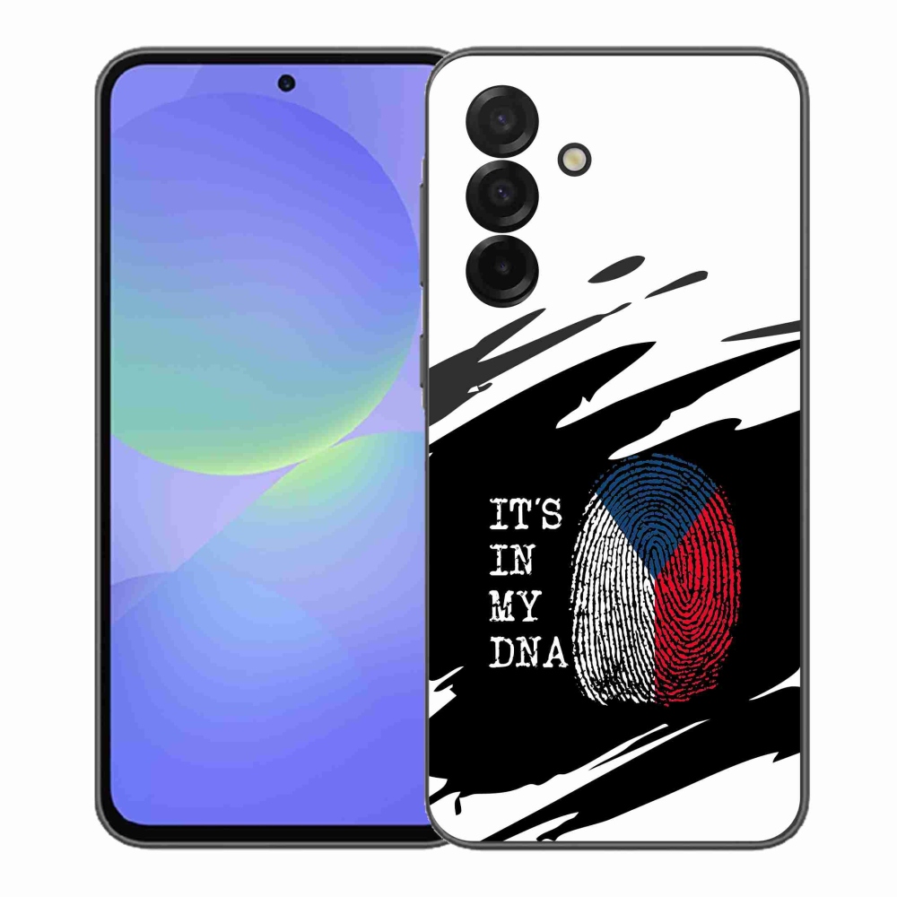 Gél borító mmCase Samsung Galaxy A37 5G - zászlós ujjlenyomat fekete és fehér háttérrel