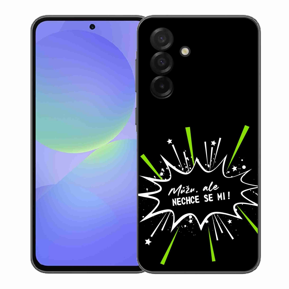 Gél borító mmCase Samsung Galaxy A37 5G - vicces szöveg 11 fekete háttér