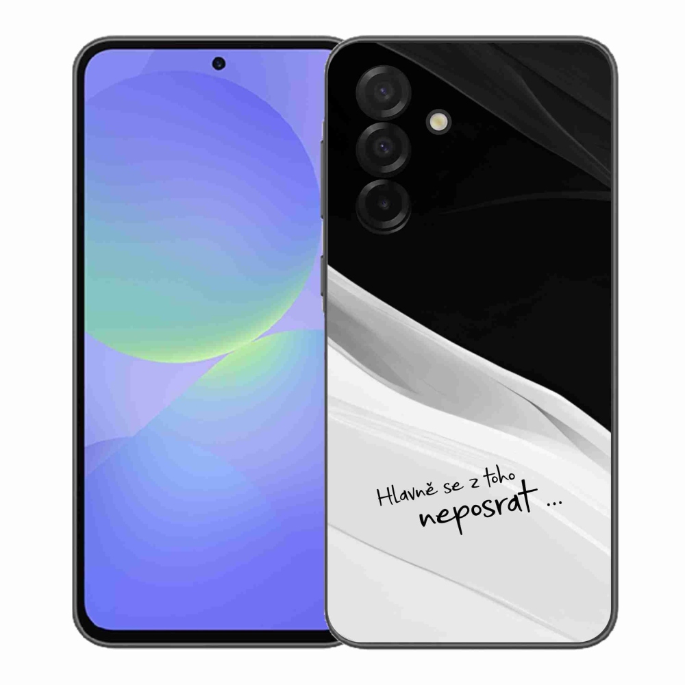 Gél borító mmCase Samsung Galaxy A37 5G - vicces szöveg 13 fehér és fekete háttérrel