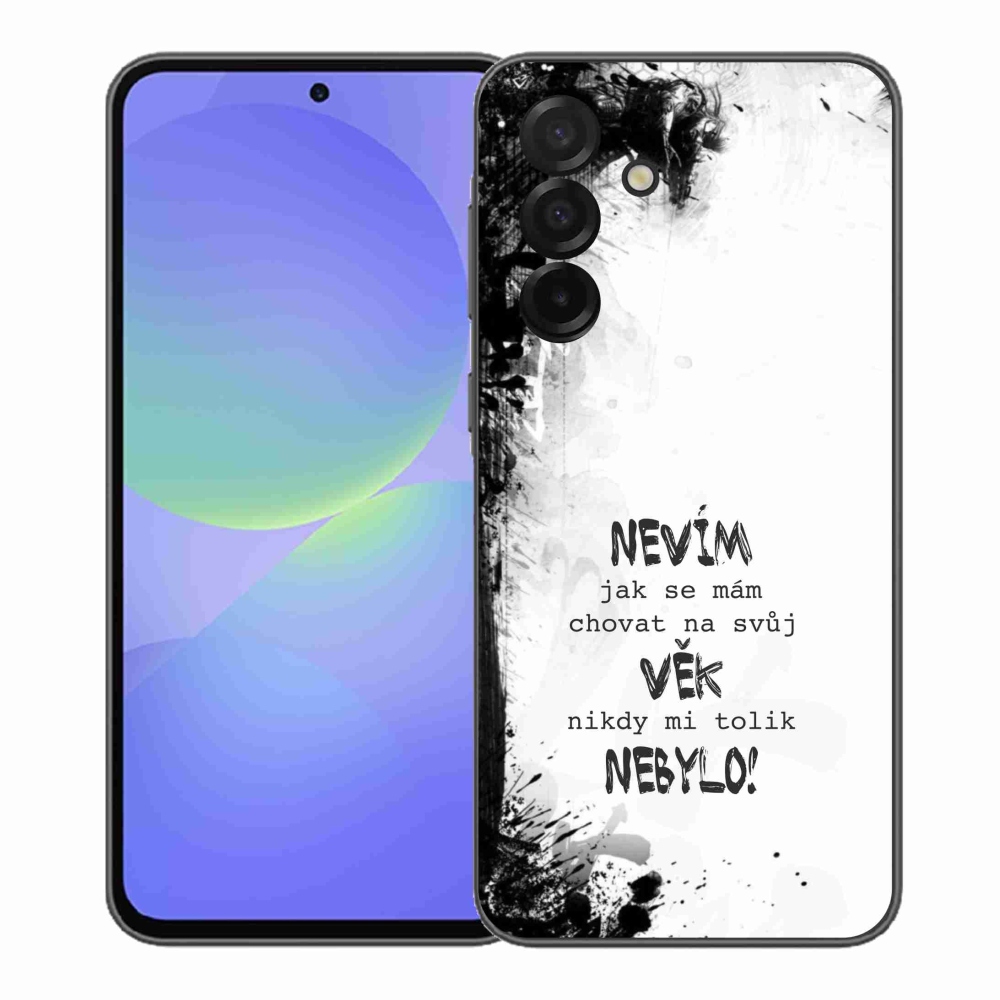 Gél borító mmCase Samsung Galaxy A37 5G - vicces szöveg 14 fehér háttér