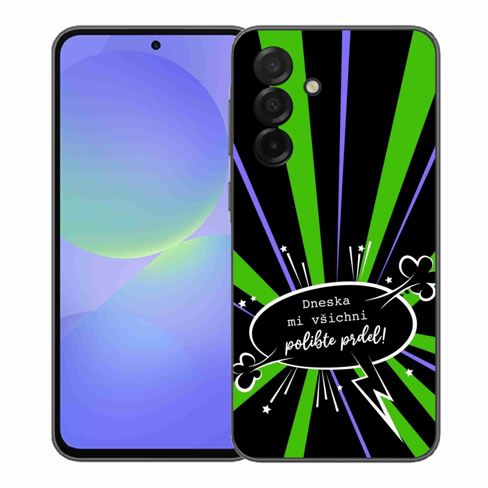 Gél borító mmCase Samsung Galaxy A37 5G - vicces szöveg 15 fekete háttérrel