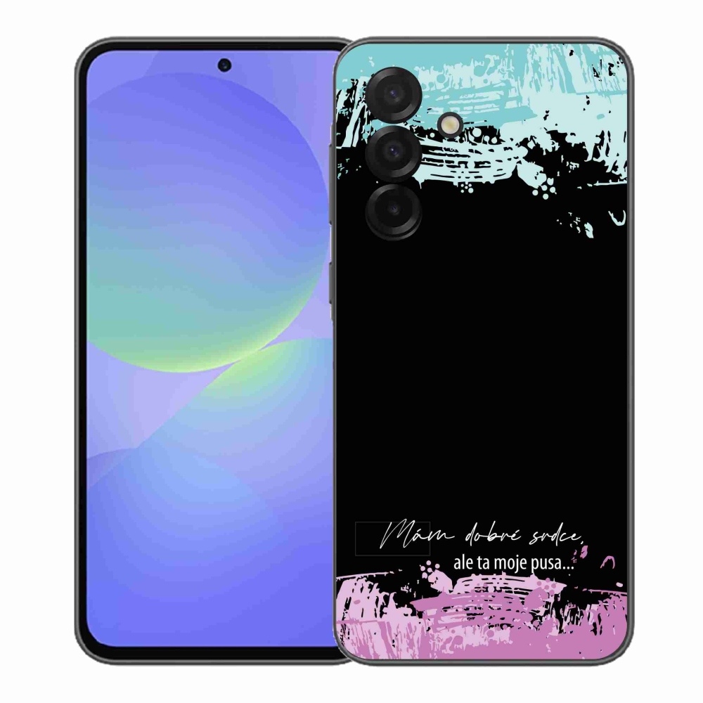 Gél borító mmCase Samsung Galaxy A37 5G - vicces szöveg 3 fekete háttérrel