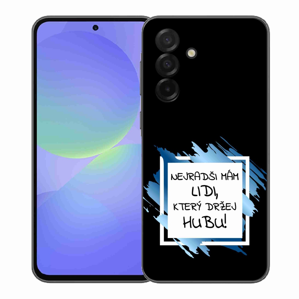 Gél borító mmCase Samsung Galaxy A37 5G - vicces szöveg 7 fehér és fekete háttérrel