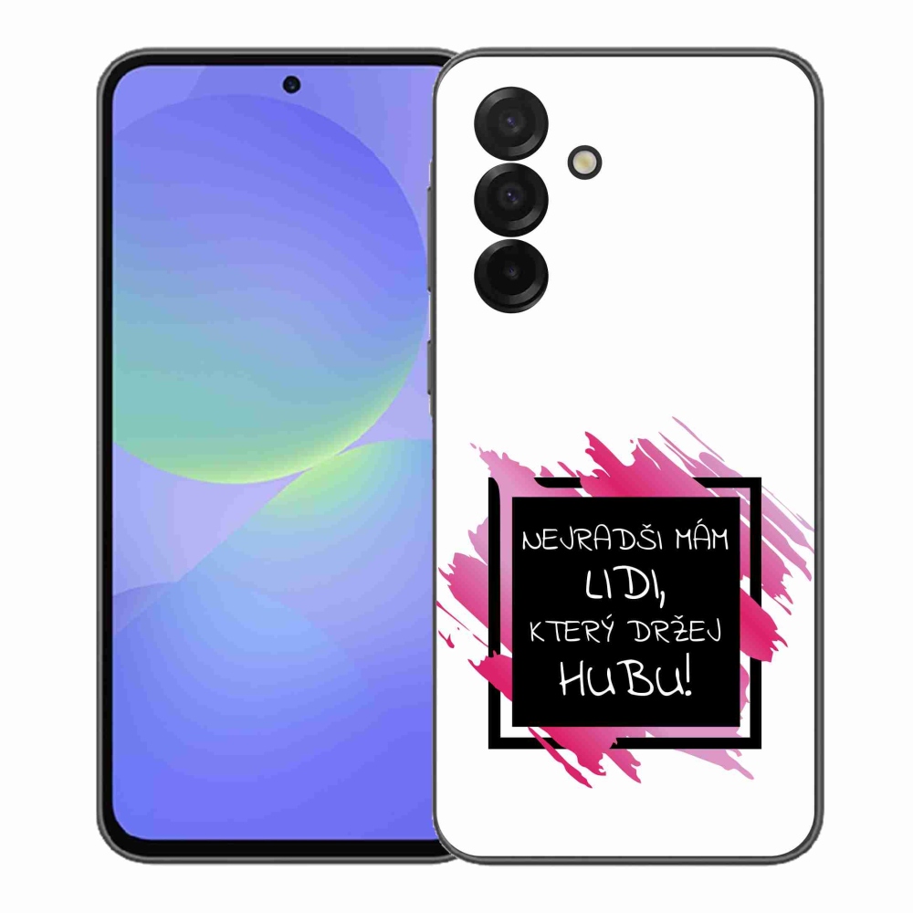 Gél borító mmCase Samsung Galaxy A37 5G - vicces szöveg 7 fekete-fehér háttérrel