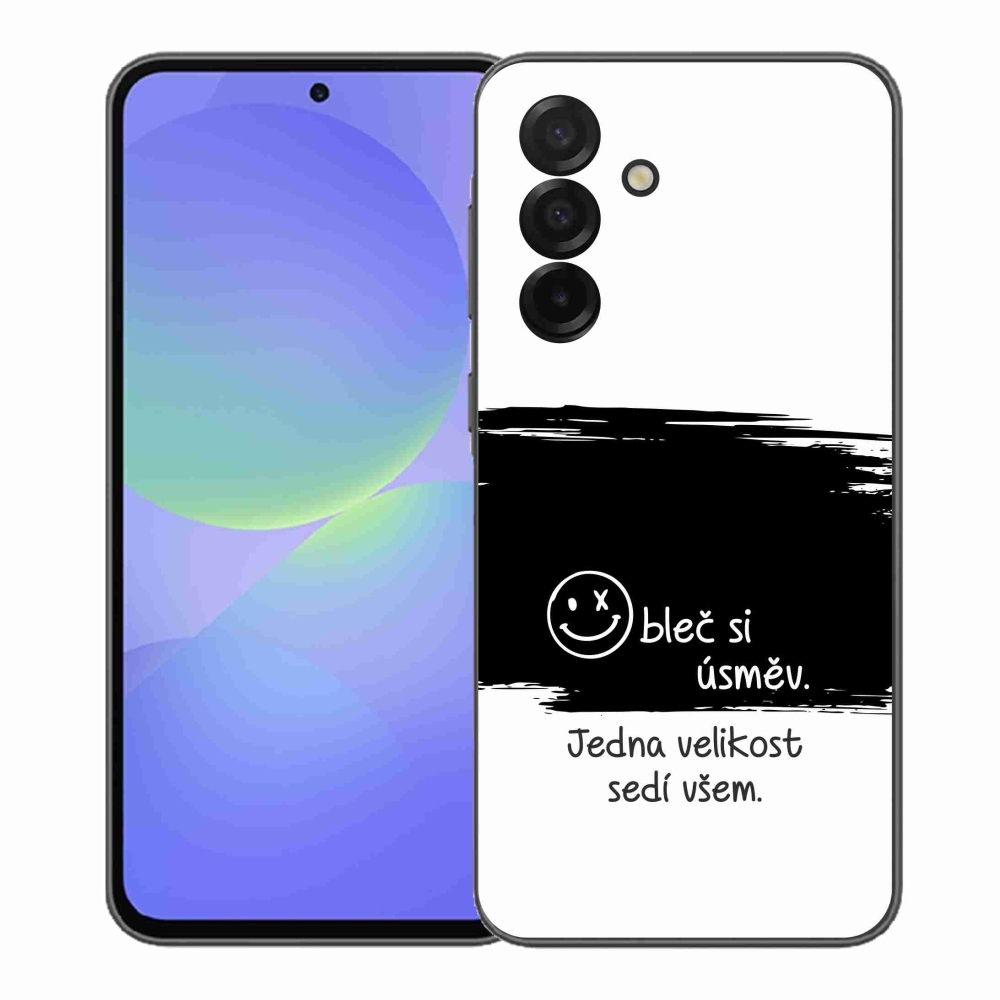 Gél borító mmCase Samsung Galaxy A37 5G - vicces szöveg 8 fekete és fehér háttérrel