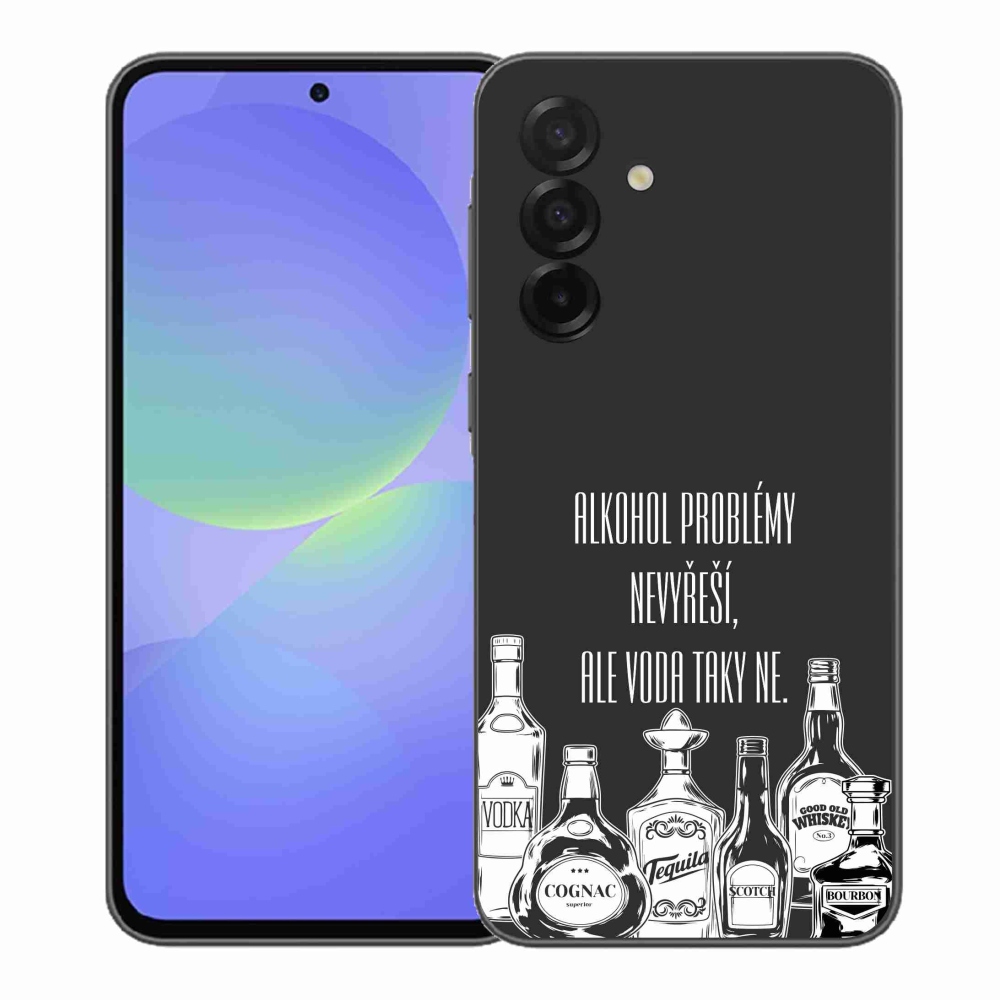 Gél borító mmCase Samsung Galaxy A37 5G - vicces szöveg fekete háttérrel