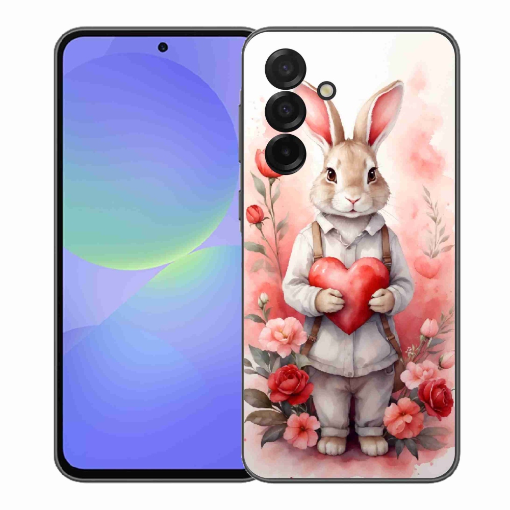 Gél borítás mmCase Samsung Galaxy A37 5G - nyúl szívvel
