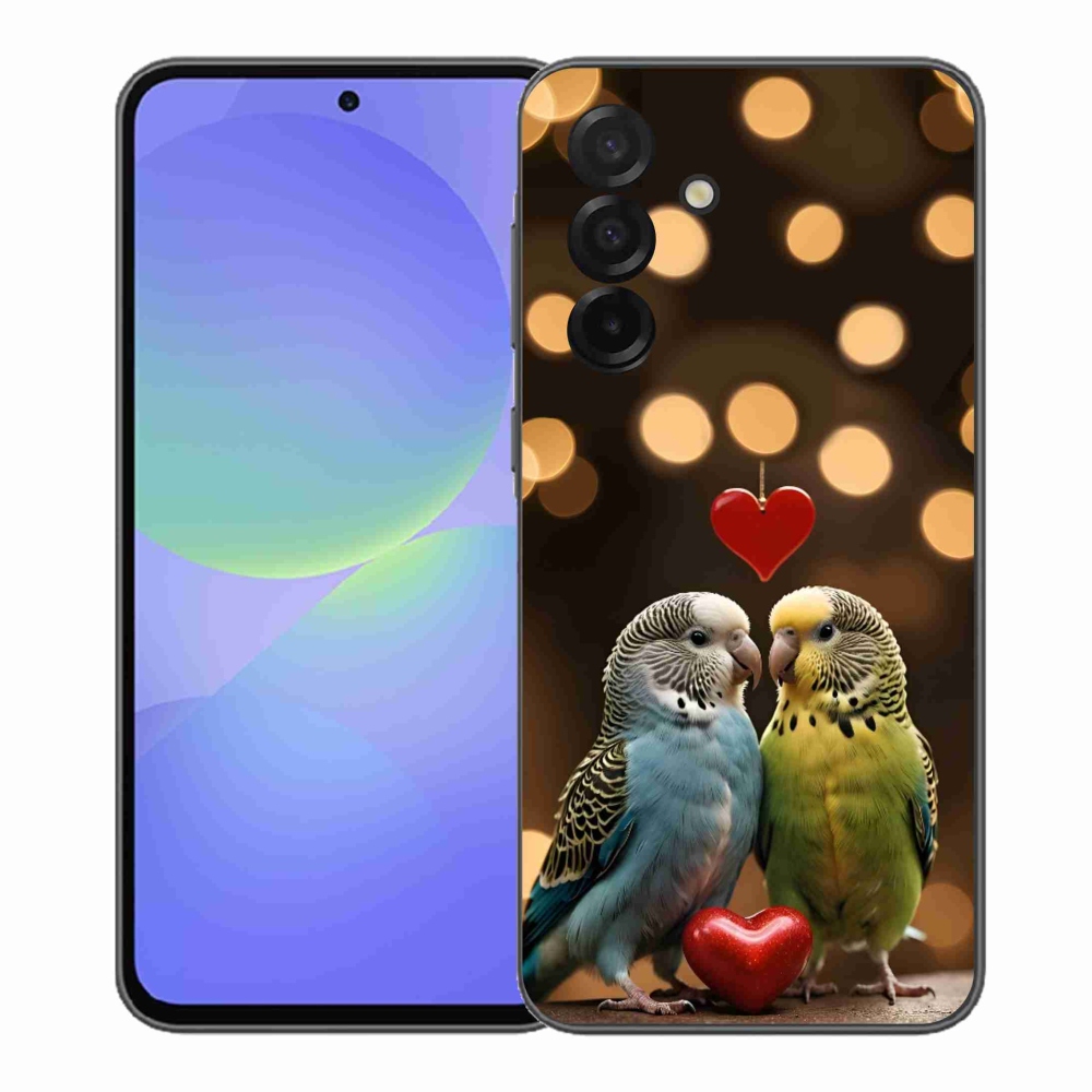 Gél borítás mmCase Samsung Galaxy A37 5G - szerelmes papagájok