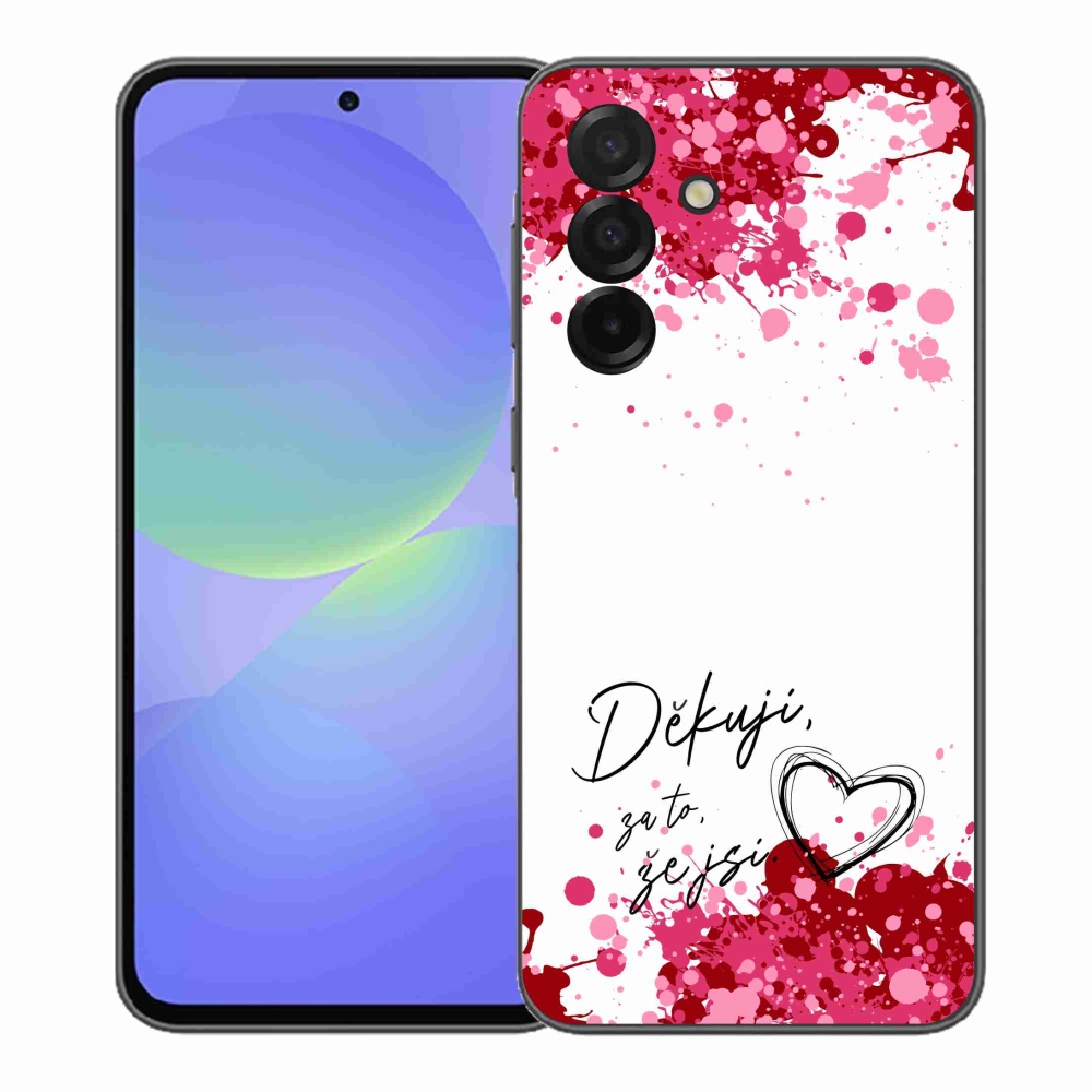 Gél borítás mmCase Samsung Galaxy A37 5G - text in love 2 fehér háttér