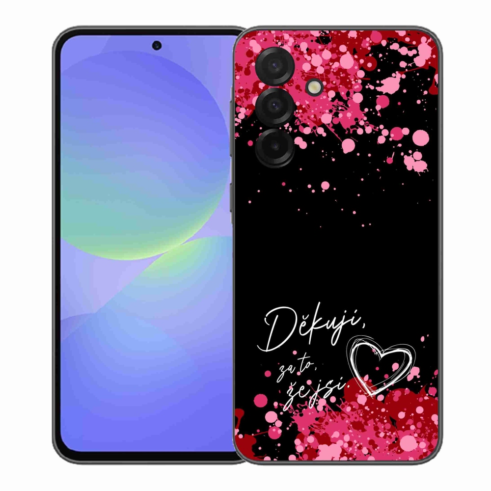 Gél borítás mmCase Samsung Galaxy A37 5G - text in love 2 fekete háttér