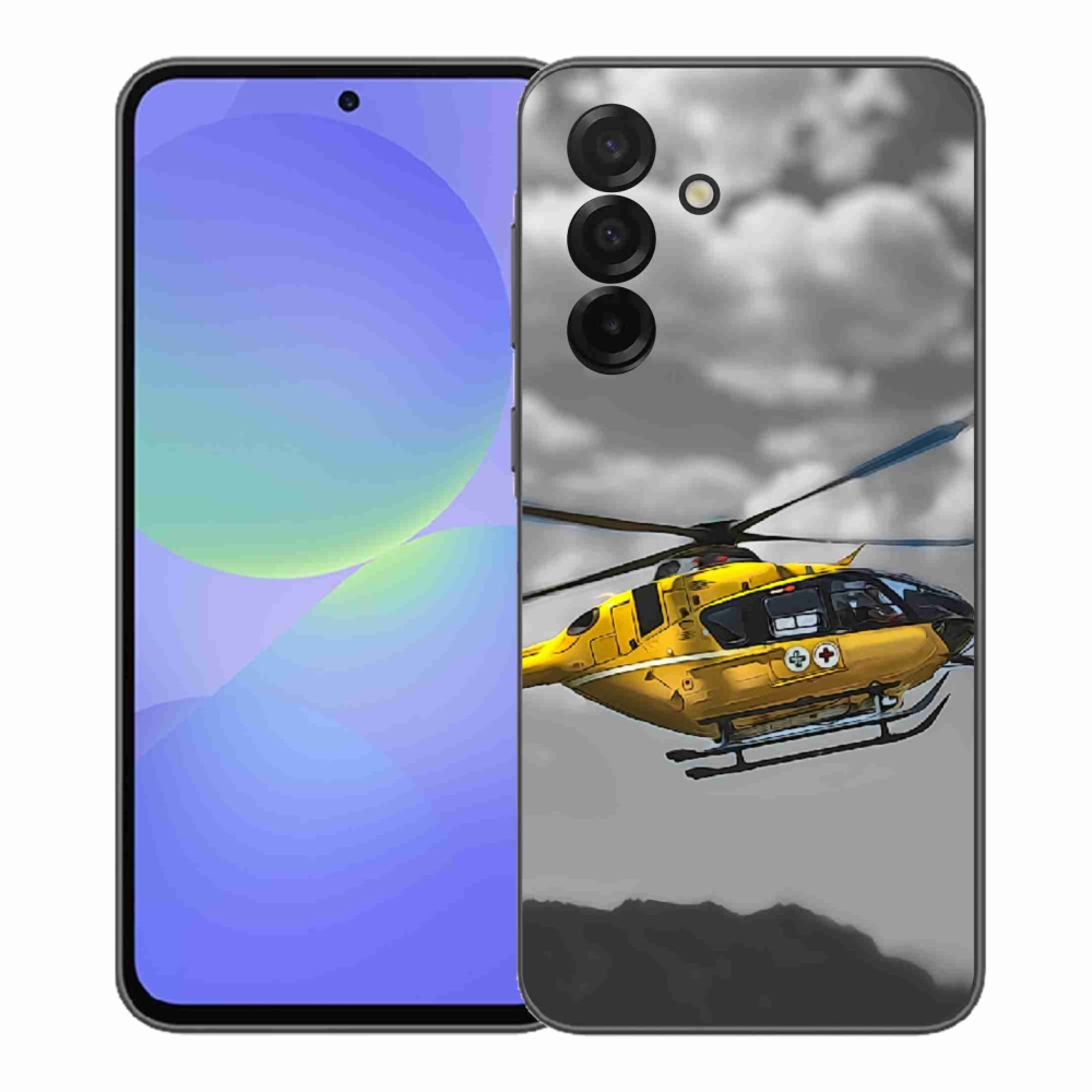 Gél védőhuzat mmCase Samsung Galaxy A37 5G - sárga helikopterhez