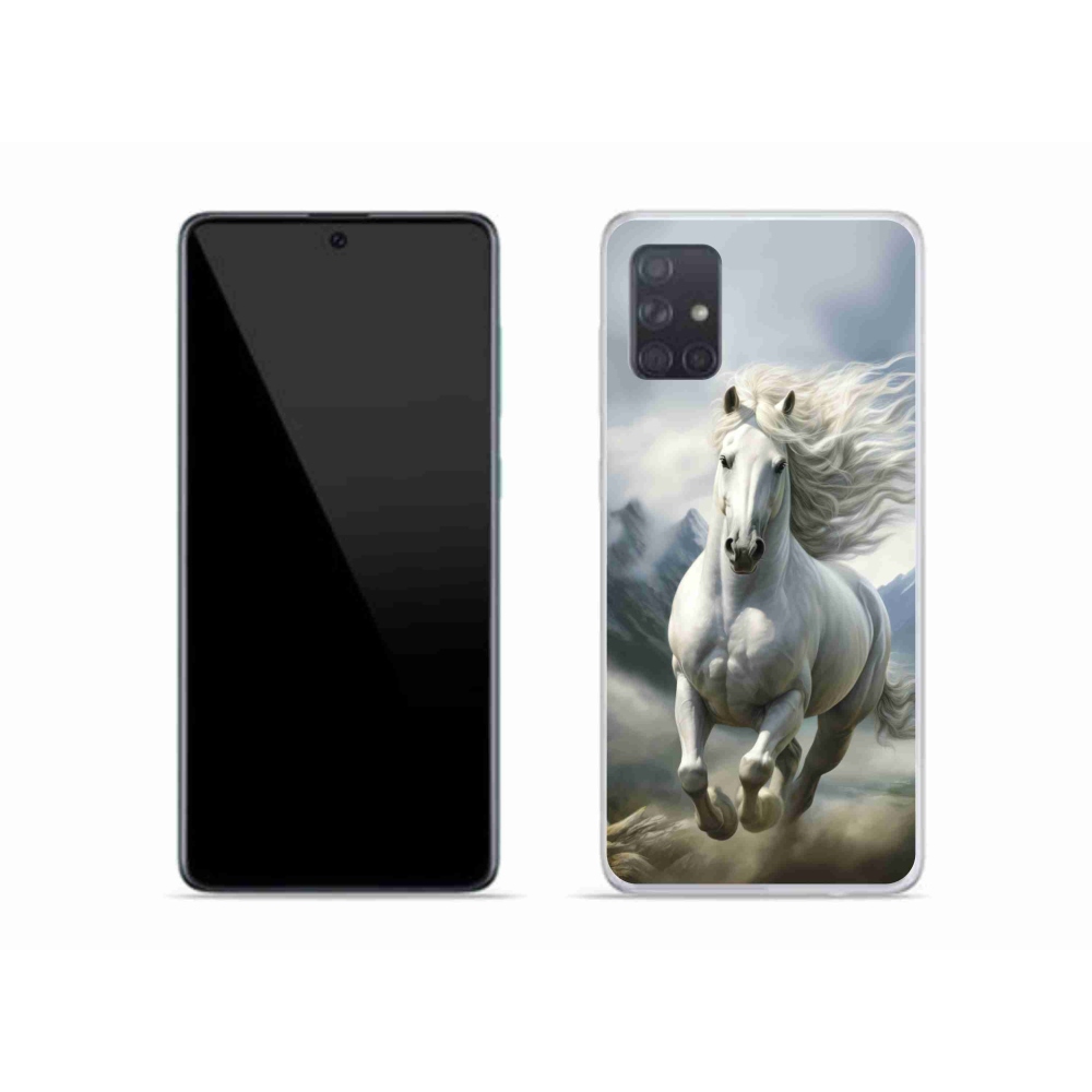 Gél borítás mmCase Samsung Galaxy A51 - futó fehér ló 3