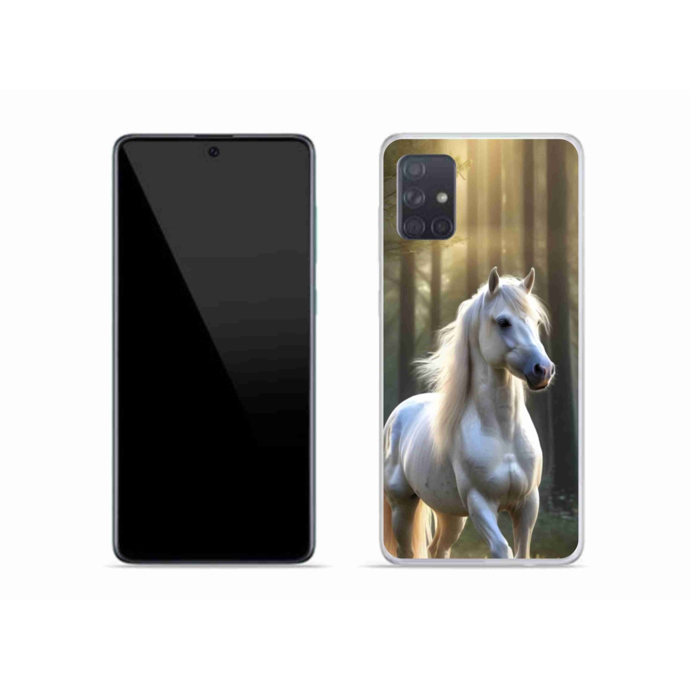 Zselés borítás mmCase Samsung Galaxy A51 - fehér ló 3