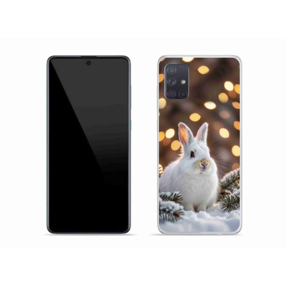 Zselés borítás mmCase Samsung Galaxy A51 - fehér nyúlhoz