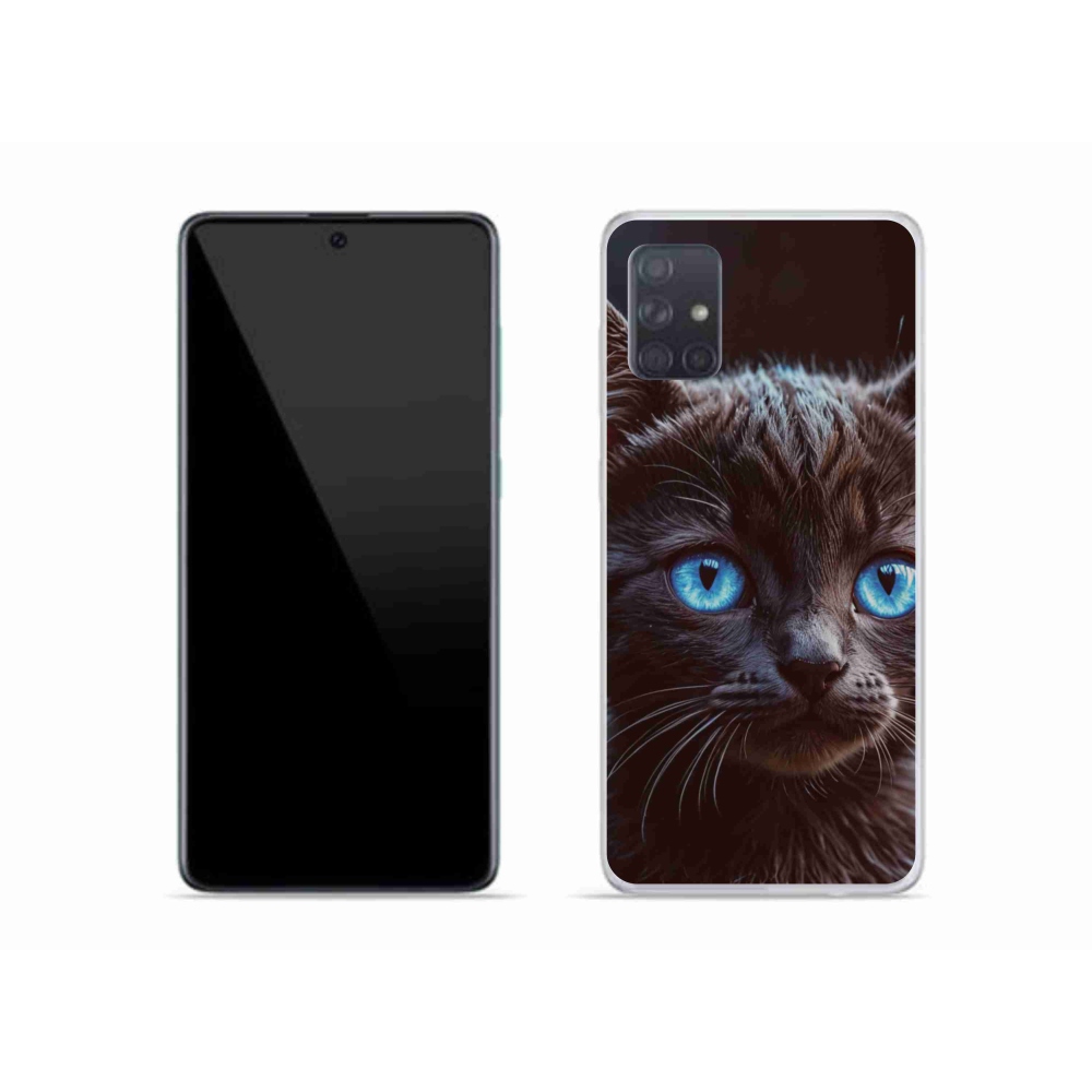 Gél védőhuzat mmCase Samsung Galaxy A51 - fekete cica 2