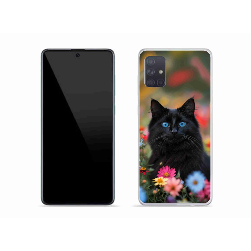 Gél védőhuzat mmCase Samsung Galaxy A51 - fekete cica 4