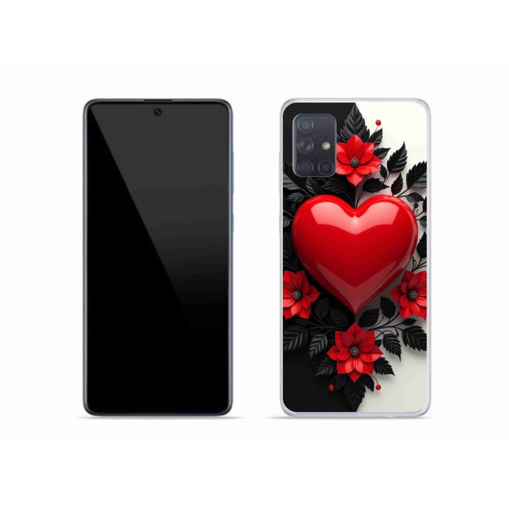 Gél védőhuzat mmCase Samsung Galaxy A51 készülékhez - piros szív