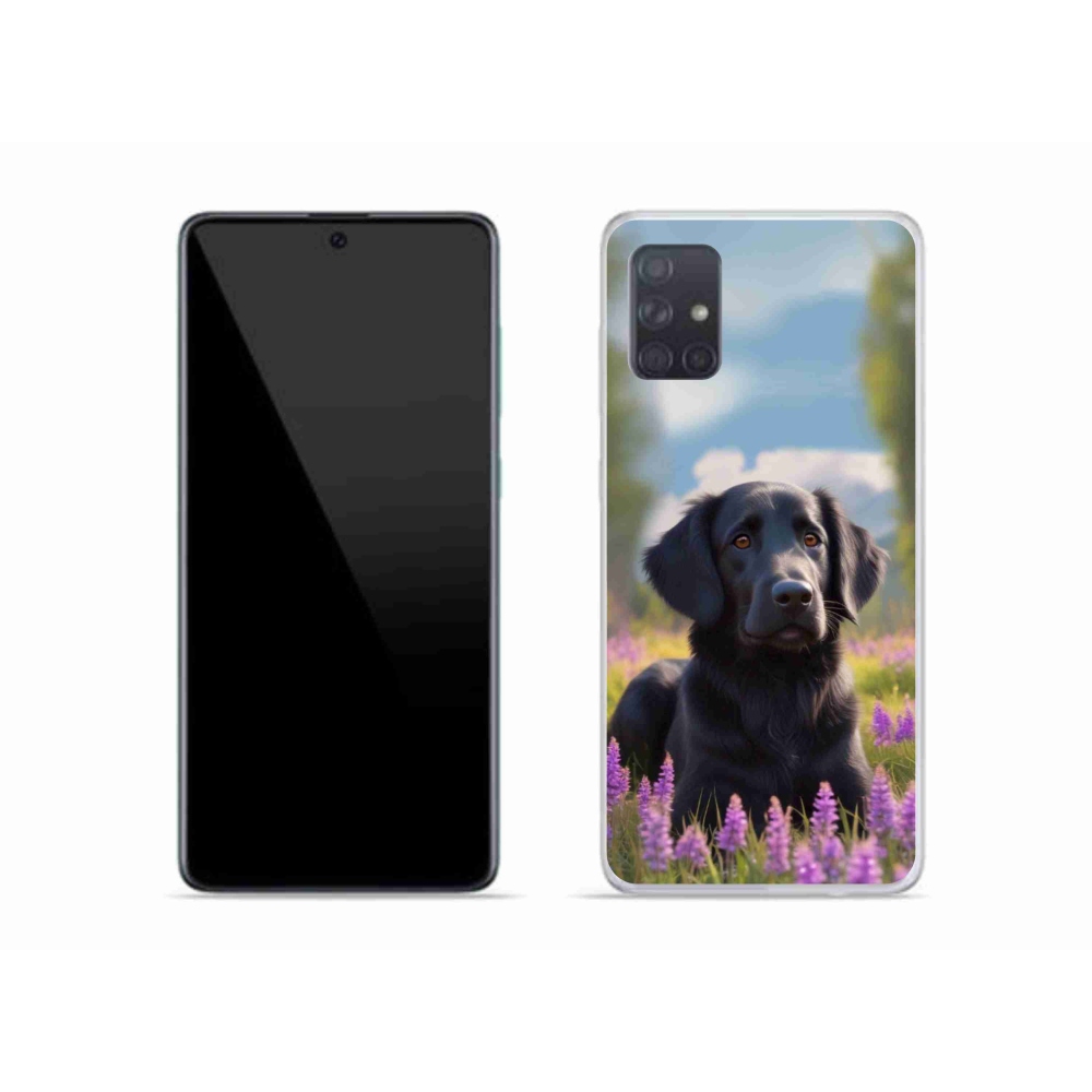 Gél védőhuzat mmCase Samsung Galaxy A51 készülékhez - elegáns fekete retriever