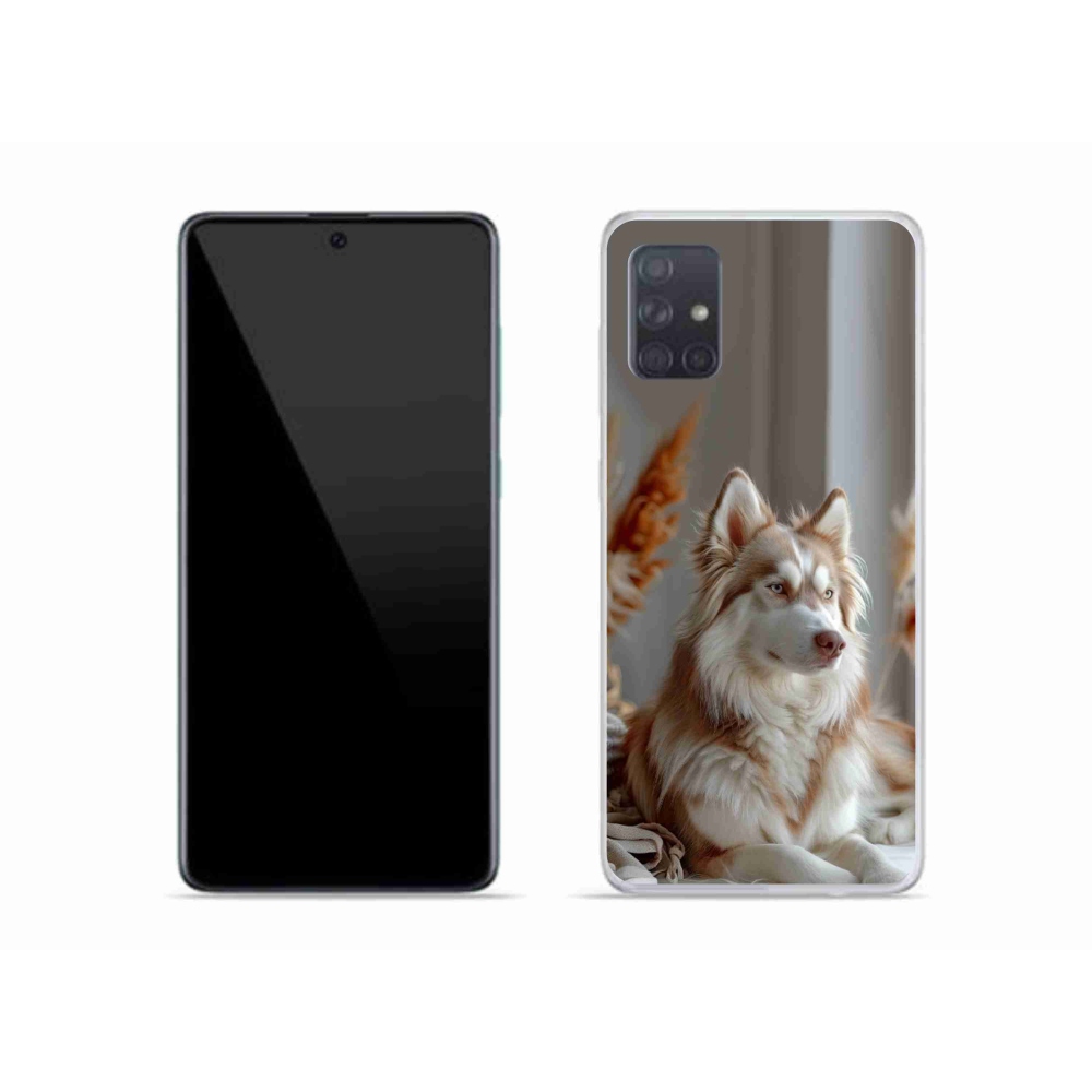 Gél borítás mmCase Samsung Galaxy A51 készülékhez - csendes szibériai husky