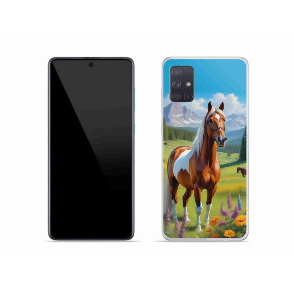 Zselés borítás mmCase Samsung Galaxy A51 - ló a réten