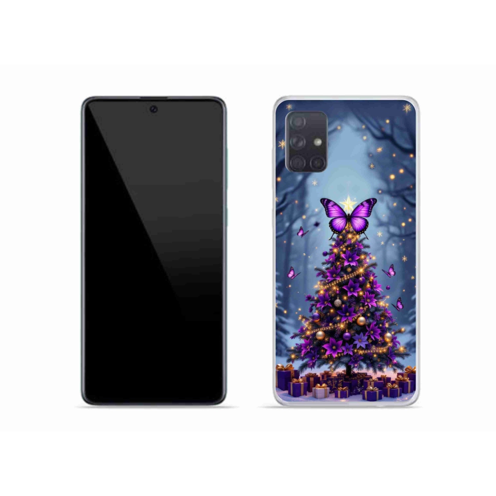 Gél borítás mmCase Samsung Galaxy A51 - pillangó karácsonyfa