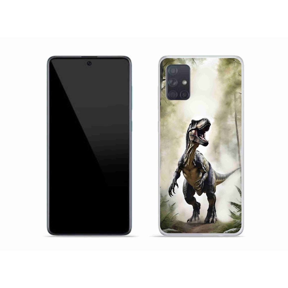 Zselés borítás mmCase Samsung Galaxy A51 készülékhez - dühös T-Rex