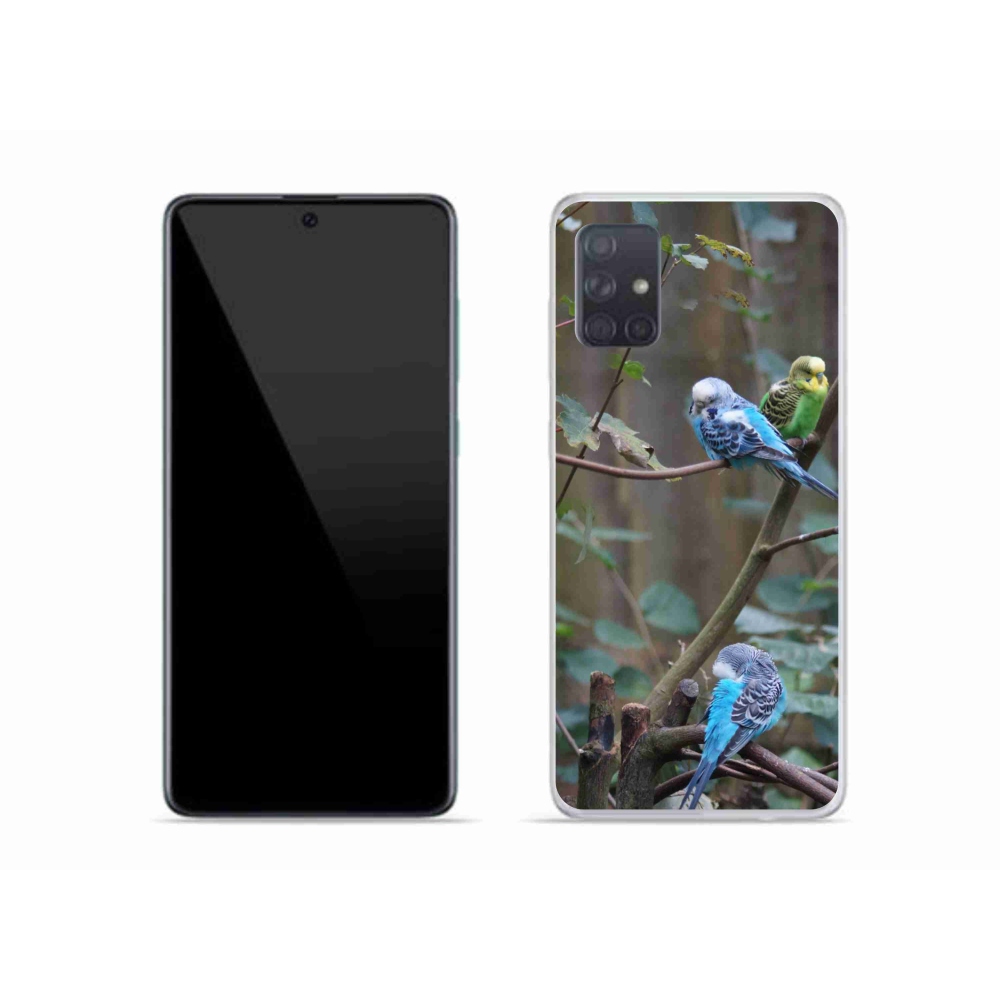 Gél borító mmCase Samsung Galaxy A51 készülékhez - papagájok az ágon