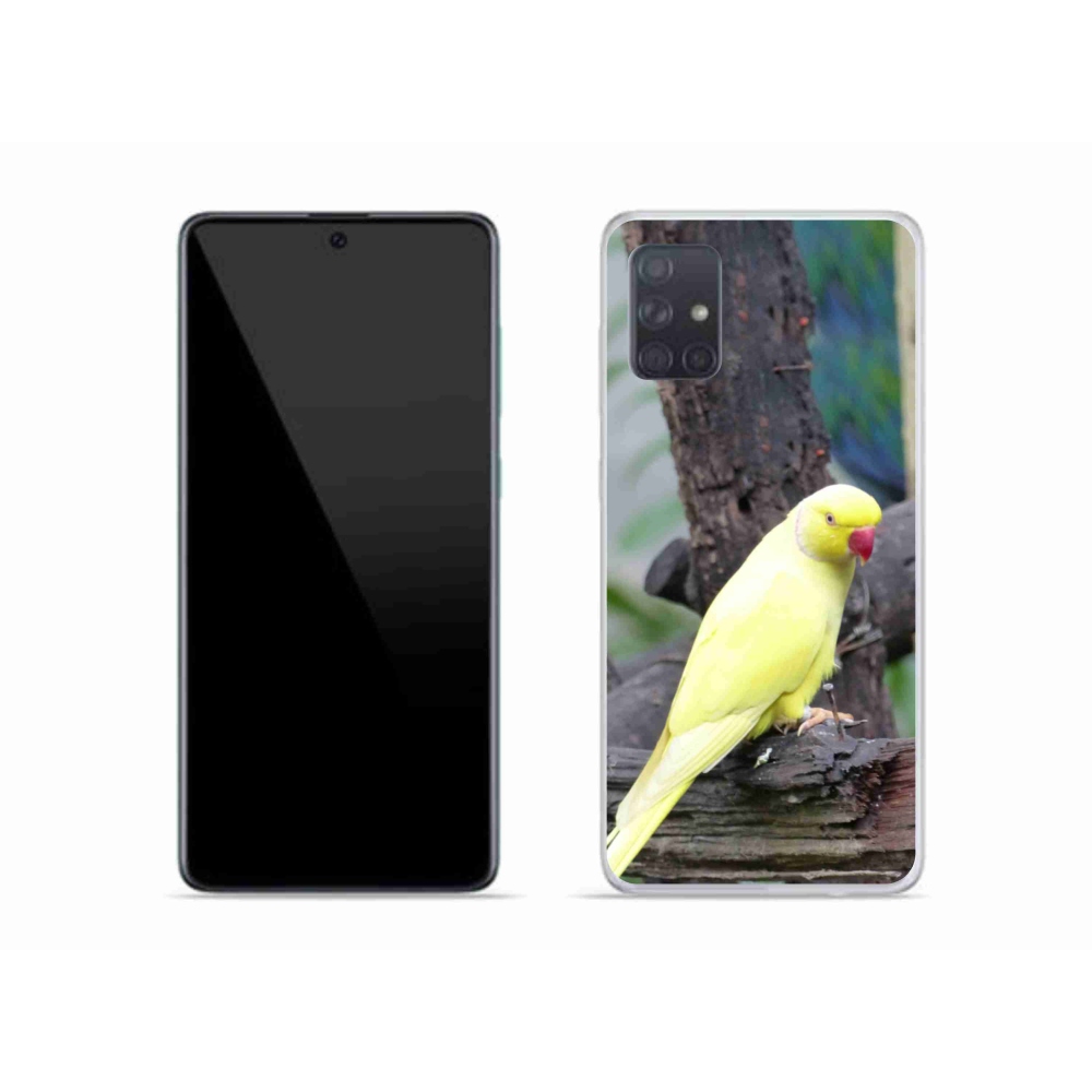 Zselés borítás mmCase Samsung Galaxy A51 készülékhez - papagáj alexander sárga