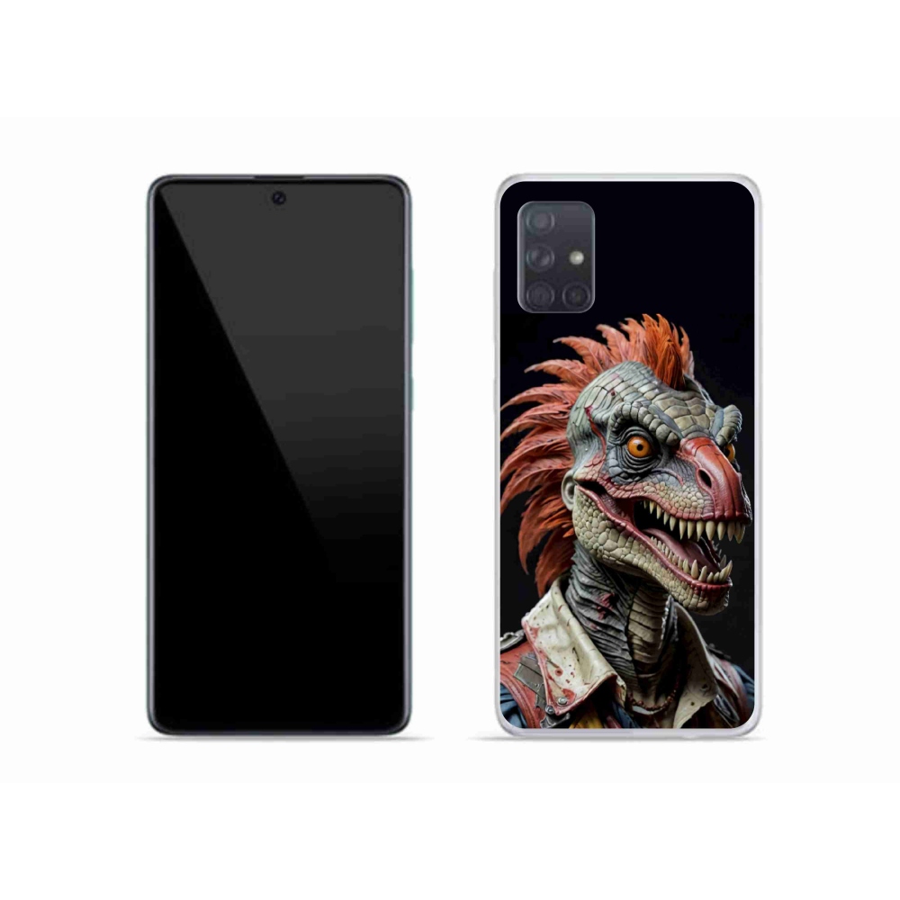 Gél borítás mmCase Samsung Galaxy A51 készülékhez - punk dinoszaurusz
