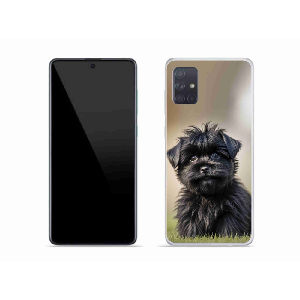 Gél borítás mmCase Samsung Galaxy A51 készülékhez - aranyos fekete kutya