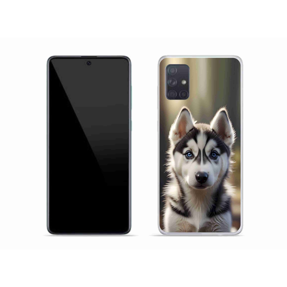 Gél borító mmCase Samsung Galaxy A51 készülékhez - aranyos szibériai husky