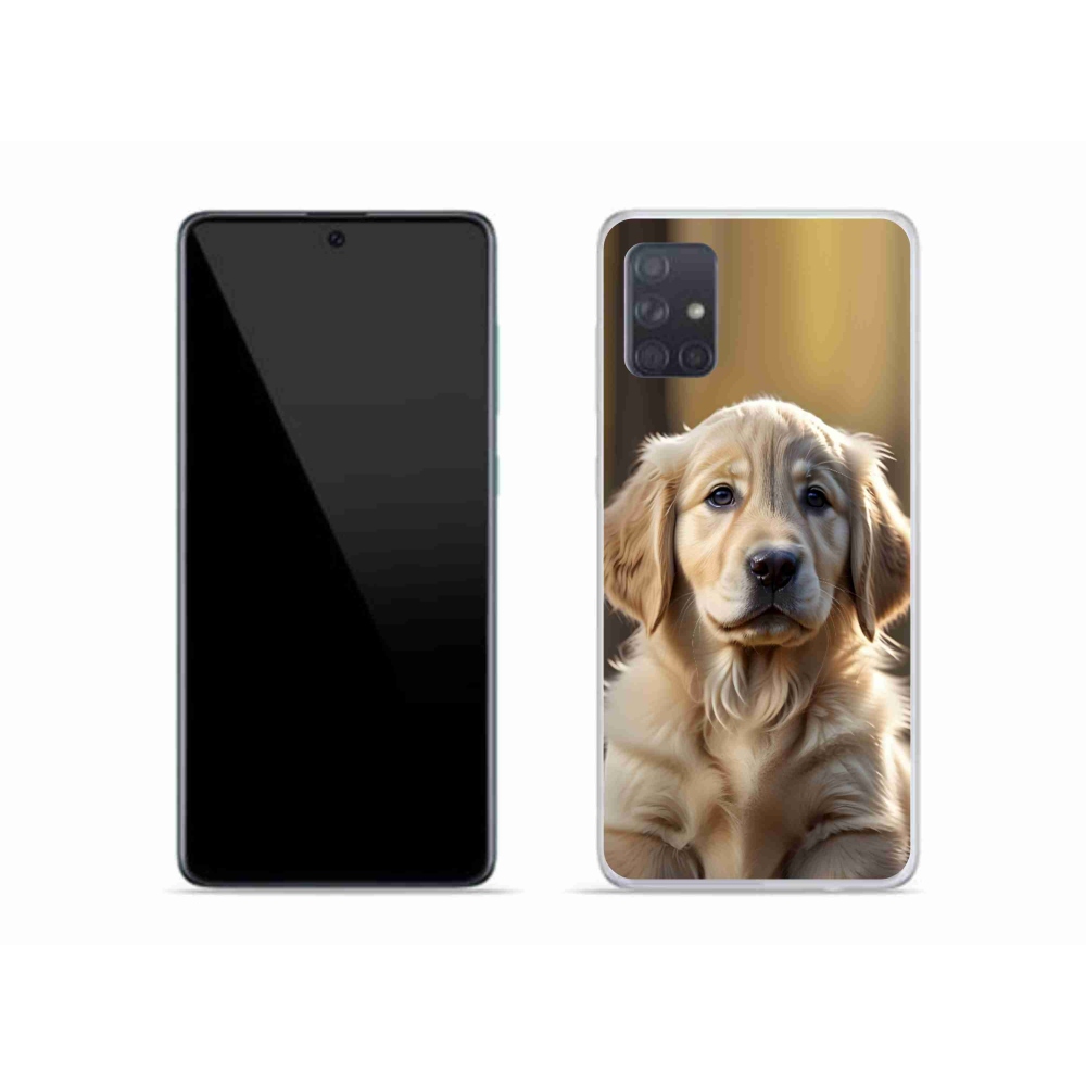 Gél borítás mmCase Samsung Galaxy A51 készülékhez - aranyos arany retriever