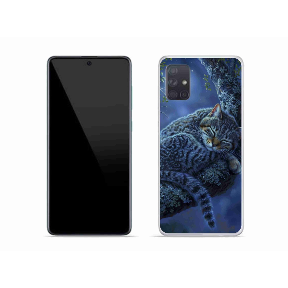 Gél borítás mmCase Samsung Galaxy A51 készülékhez - alvó macska