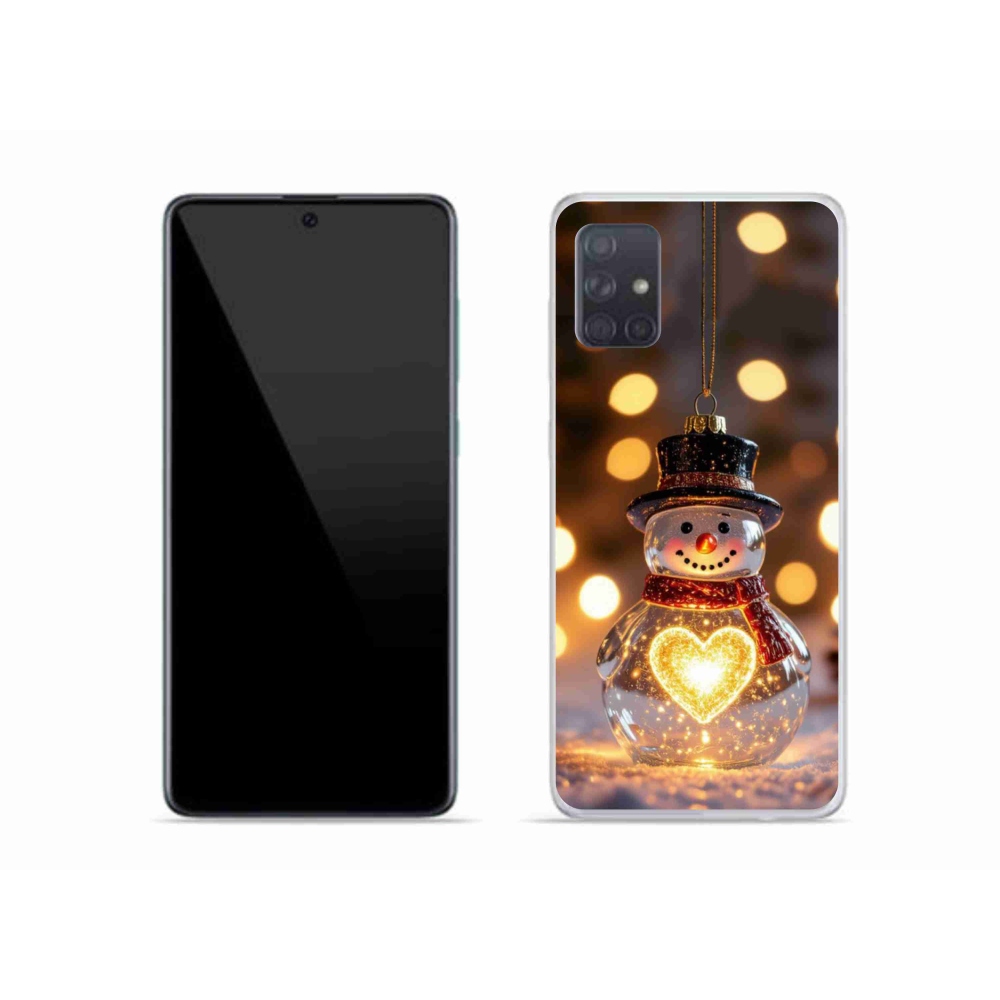 Gél borítás mmCase Samsung Galaxy A51 készülékhez - Karácsonyi hóember
