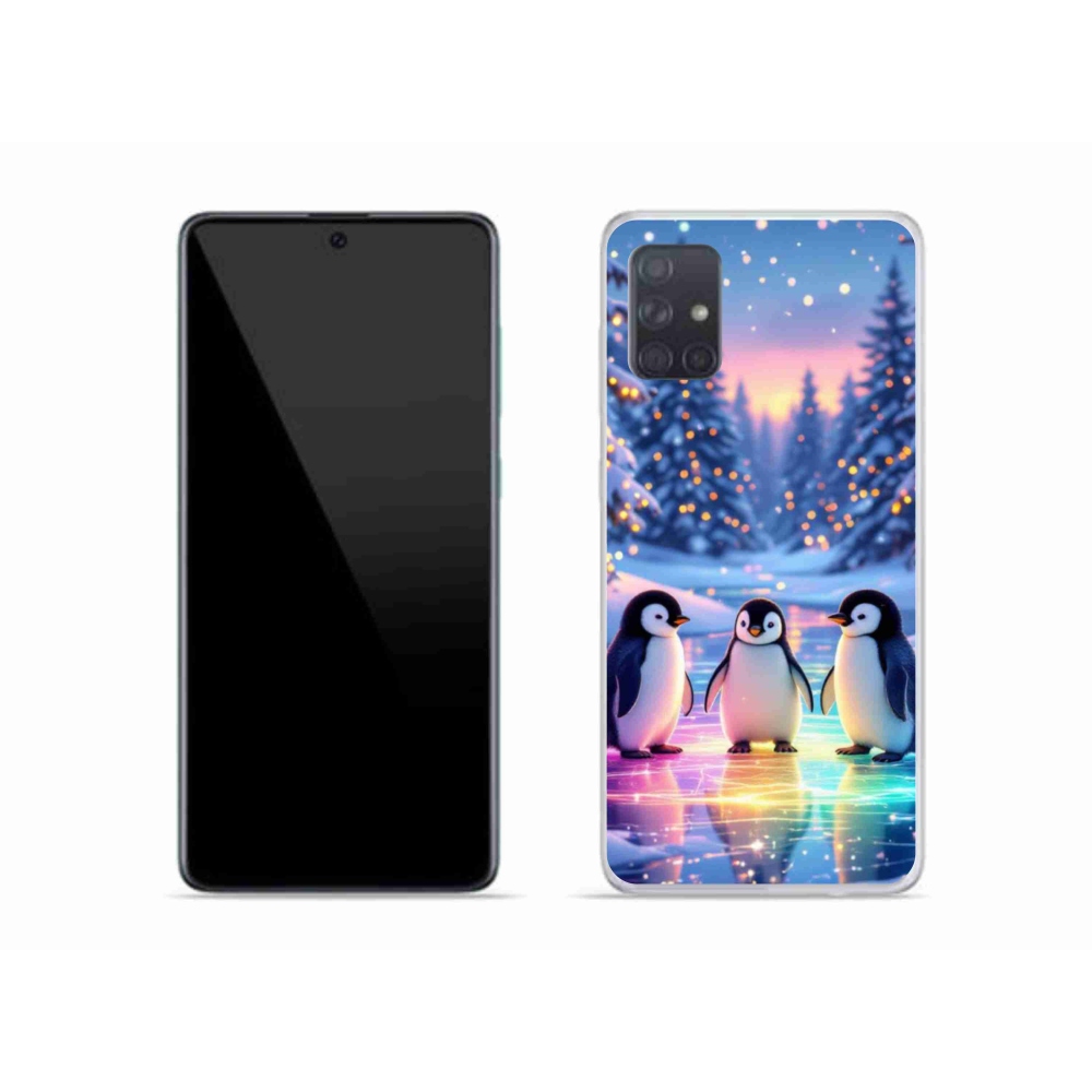 Gél borítás mmCase Samsung Galaxy A51 készülékhez - pingvinek