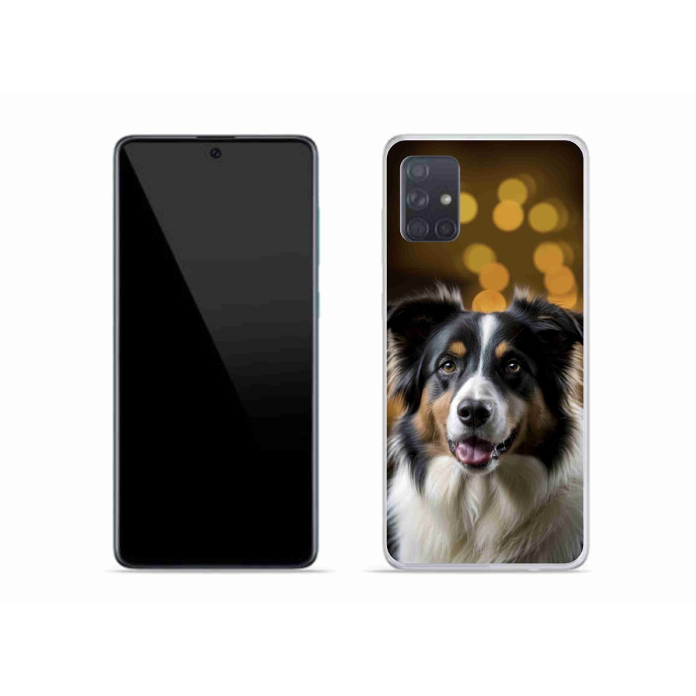 Gél borítás mmCase Samsung Galaxy A51 készülékhez - mosolygó ausztrál juhászkutya