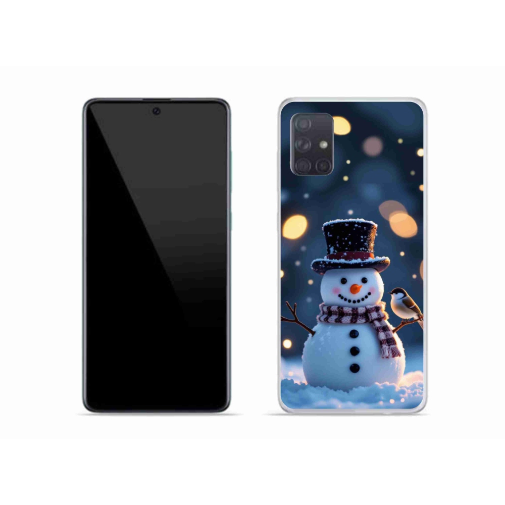 Gél borítás mmCase Samsung Galaxy A51 készülékhez - Karácsonyi hóember