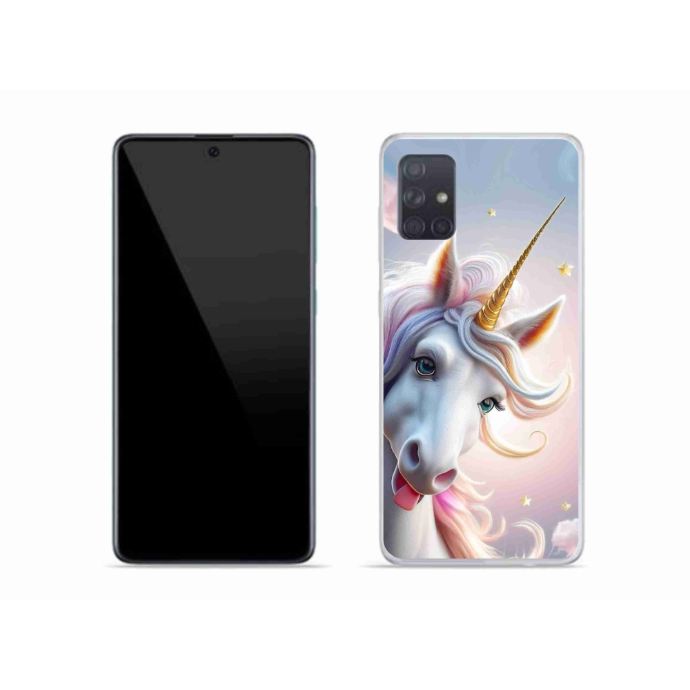 Gél védőhuzat mmCase Samsung Galaxy A51 készülékhez - vidám egyszarvú