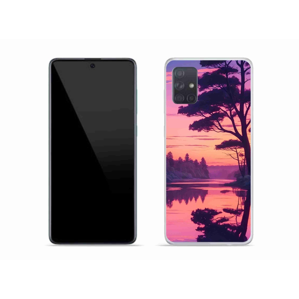 Gél borítás mmCase Samsung Galaxy A51 készülékhez - naplemente a tó felett