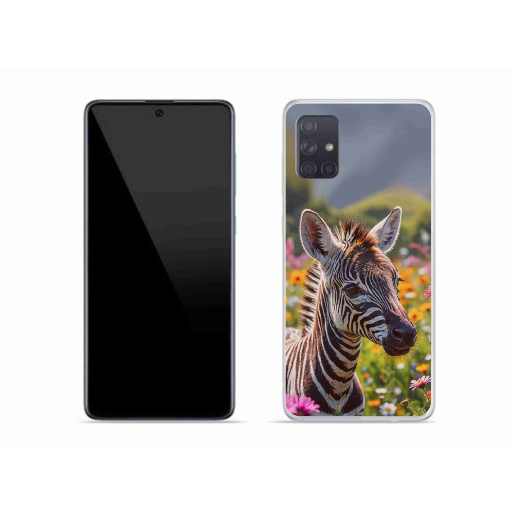 Zselés borítás mmCase Samsung Galaxy A51 készülékhez - zebra a réten