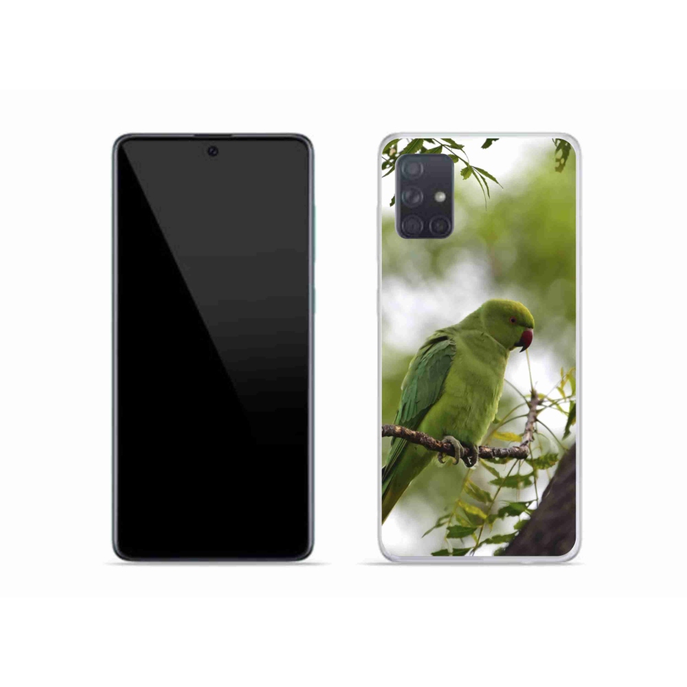 Zselés borítás mmCase Samsung Galaxy A51 készülékhez - zöld papagáj