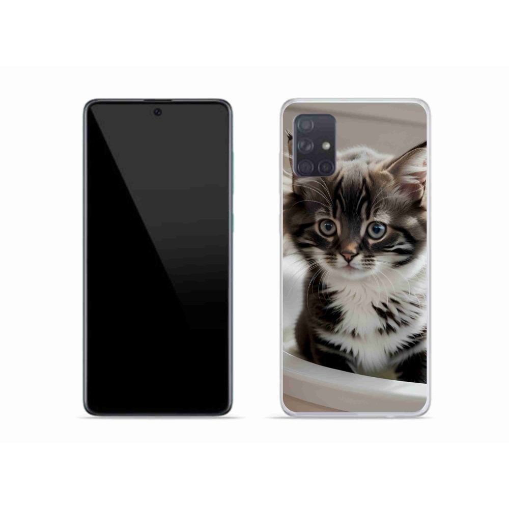 Gél borítás mmCase Samsung Galaxy A51 készülékhez - kíváncsi cica