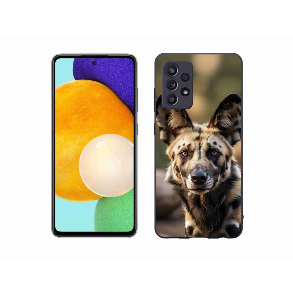 Gél borító mmCase Samsung Galaxy A52/52 5G - Afrikai vadkutya - Samsung Galaxy A52/52 5G számára
