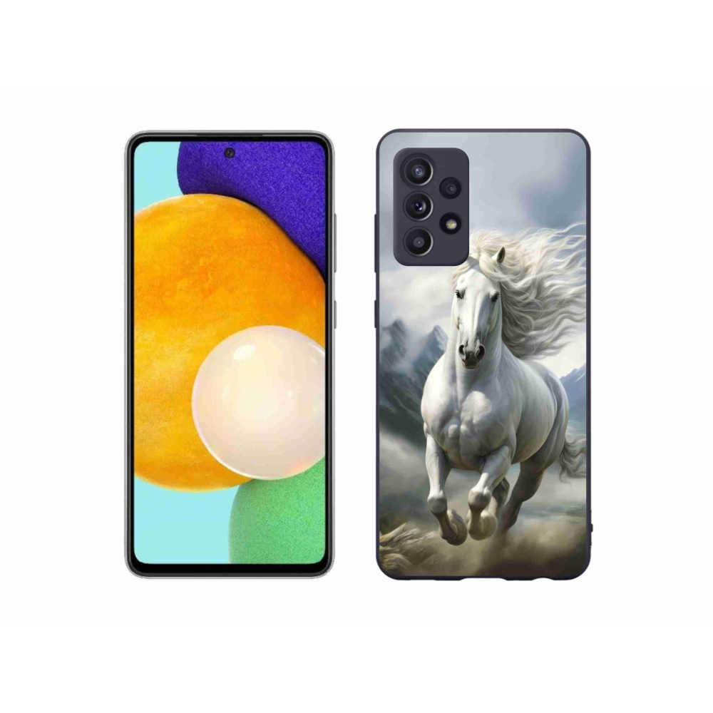 Gél borító mmCase Samsung Galaxy A52/52 5G - futó fehér ló 3