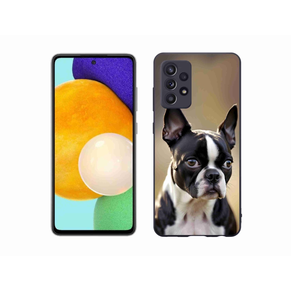 Gél borítás mmCase Samsung Galaxy A52/52 5G - Boston Terrier