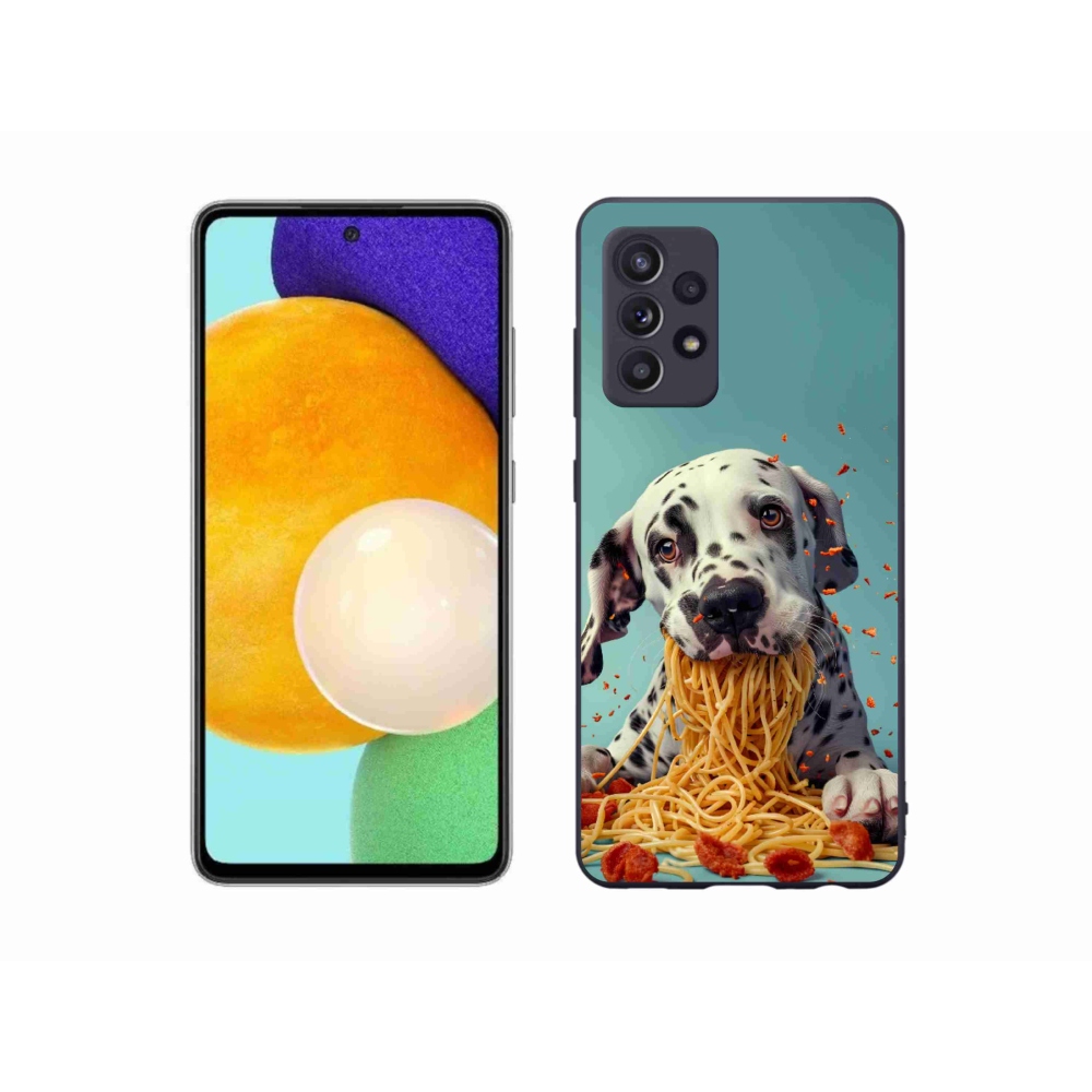 Zselés borítás mmCase Samsung Galaxy A52/52 5G - Dalmát és spagetti