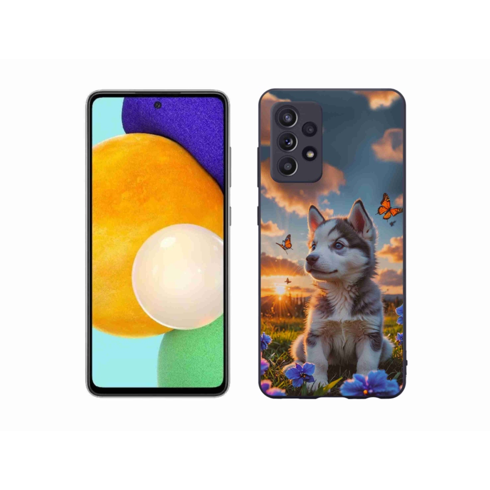 Zselés borítás mmCase Samsung Galaxy A52/52 5G - husky a naplementében