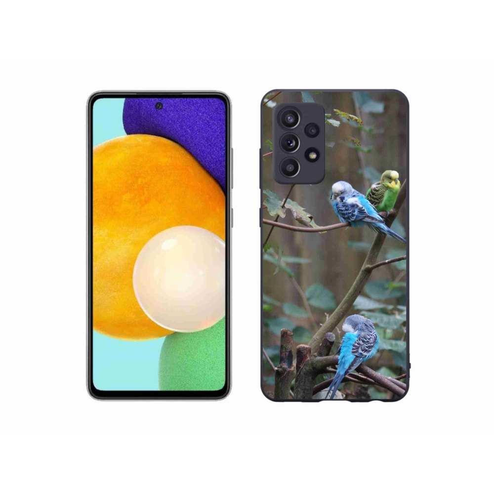 Zselés borító mmCase Samsung Galaxy A52/52 5G - papagájok az ágon